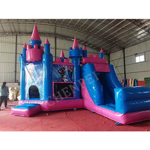 Frozen 5in1 bouncy castle obstacle course for sale