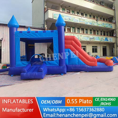 Blue bouncy castle for sale