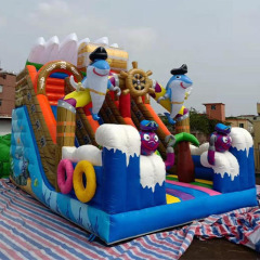 Sea world bouncy castle with big slide combo