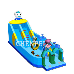 Big slide bouncy castle commercial for sale