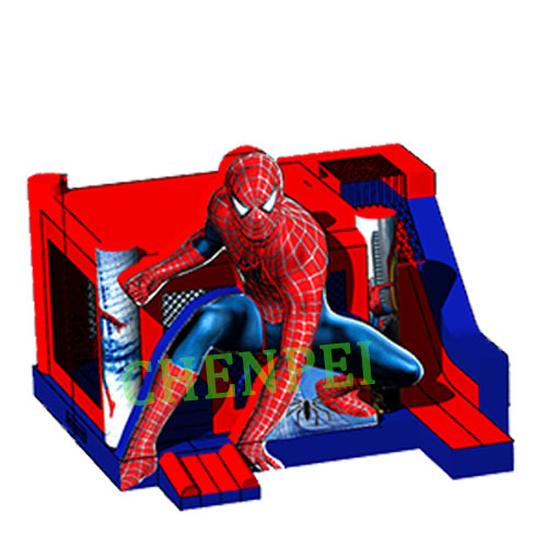 New spiderman bouncy castle with slide combo