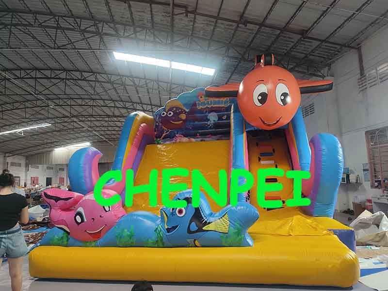 New Fish inflatable slide
