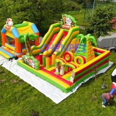 Jungle slide bouncy castle fun city