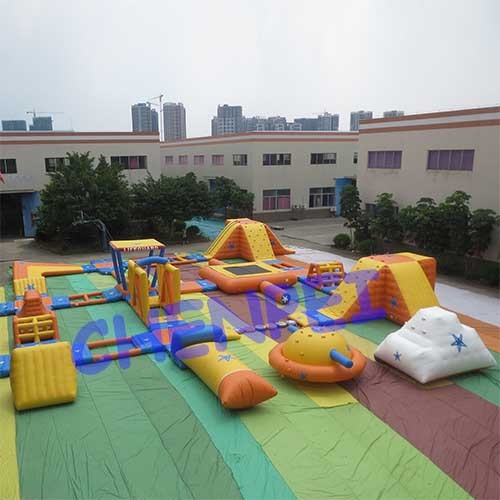 Small inflatable water floating park