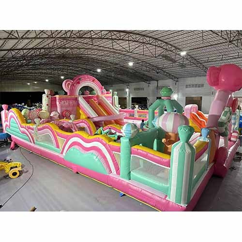 Candy theme large bouncy castle inflatable playground for sale
