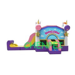 Unicorn water slide bouncy castle for sale