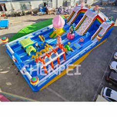 Large inflatable playground huge bouncy castle
