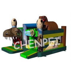 Dino bouncy castle with slide combo