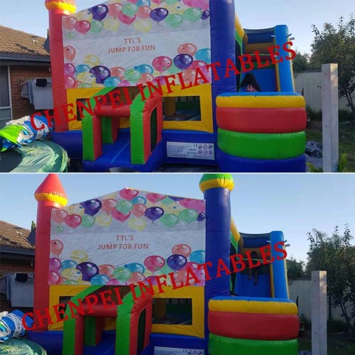 Custom banner bouncy castle for sale kids inflatable castle