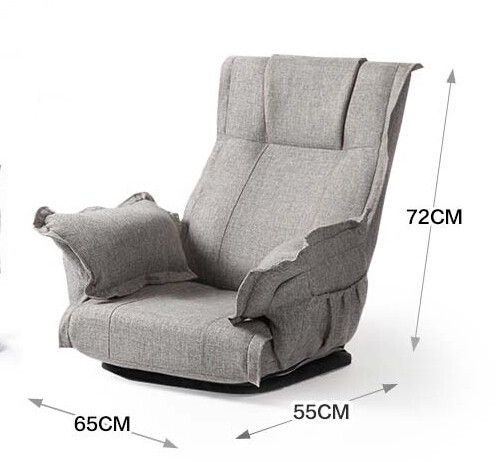 Modern Foldable Floor Swivel Chair 360 Degree Rotation Living Room Furniture Large Folding Floor Relax Upholstered Armchair