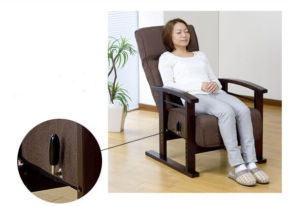 Japanese Style Low Chair Folding Furniture Legs Height Adjustable Lazy Armchair For Elderly Home Living Room Foldable Chair