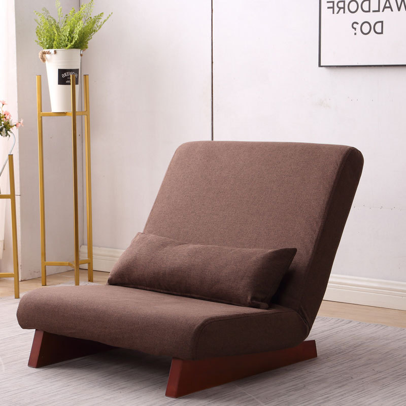 Floor Folding Single Sofa Chair With Ottoman Japanese Style Lounge Recliner Occasional Accent Chair For Living Room Furniture