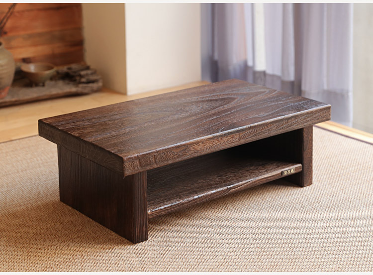 Oriental Antique Furniture Design Japanese Floor Tea Table Small Rectangle Home Living Room Wooden Coffee Tatami Low Table Wood