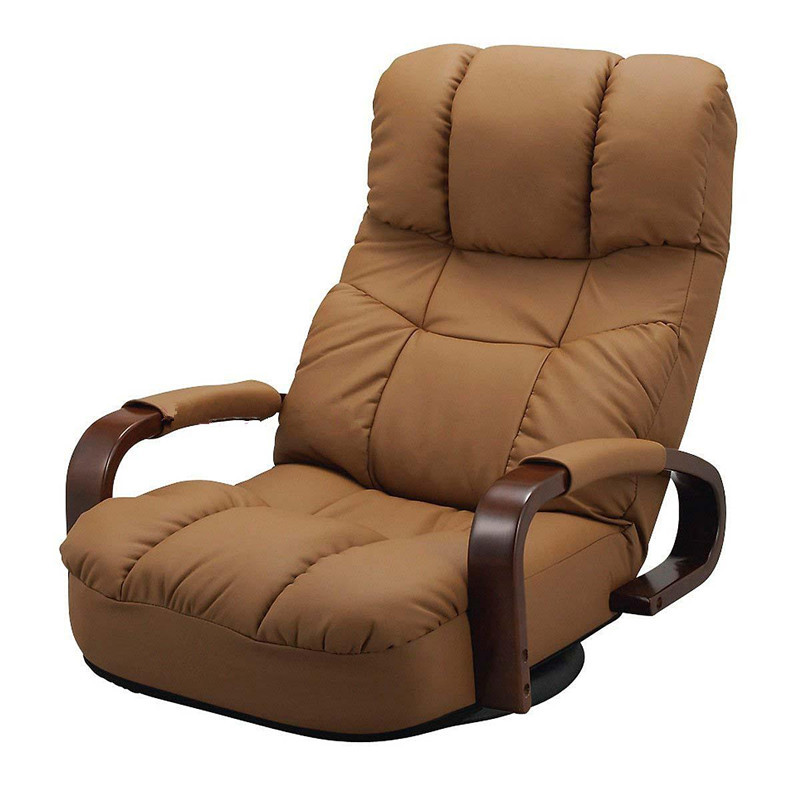 Floor Swivel Recliner Chair 360 Degree Rotation Living Room Furniture Modern Japanese Design Leather ArmChair Chaise Lounge