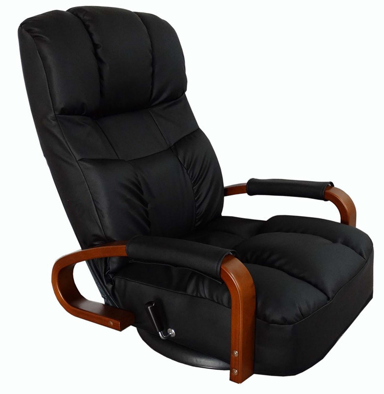 Floor Swivel Recliner Chair 360 Degree Rotation Living Room Furniture Modern Japanese Design Leather ArmChair Chaise Lounge