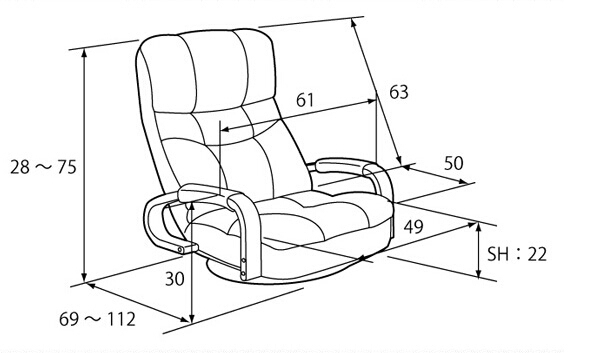 Floor Swivel Recliner Chair 360 Degree Rotation Living Room Furniture Modern Japanese Design Leather ArmChair Chaise Lounge