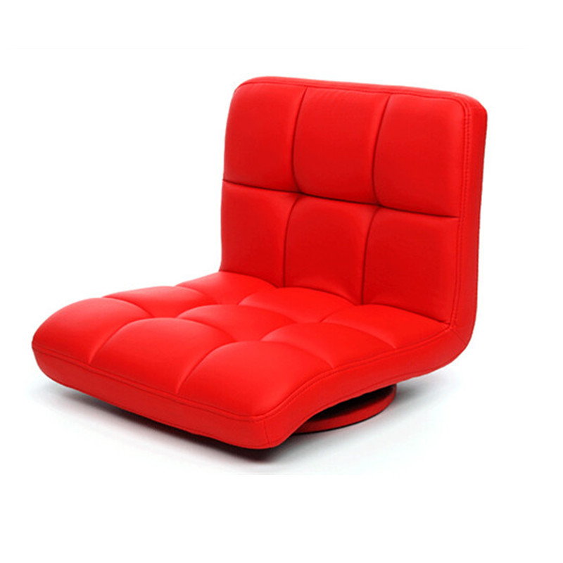 Leather Swivel Chair 360 Degree Rotation Living Room Furniture Japanese Tatami Zaisu Legless Modern Fashion Design Chair
