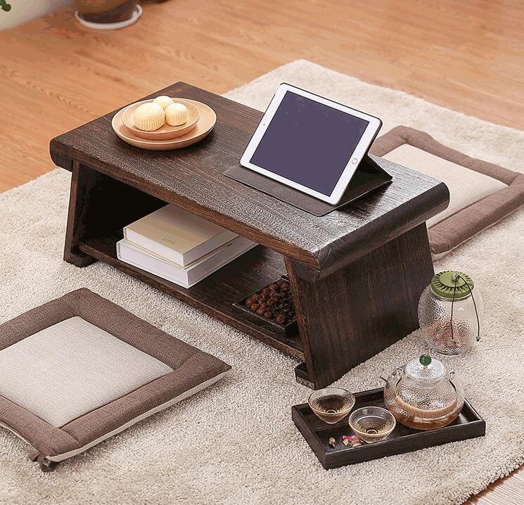 Multi Folding Wooden Japanese Tea Table For Living Room Furniture Low Modern Minimalist Compact Tatami Coffee Folding Table Wood