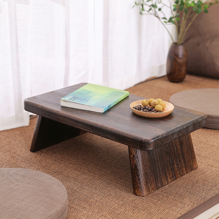Asian Antique Furniture Japanese Floor Tea Table Rectangle Living Room Wooden Center Laptop Coffee Tatami Low End Table Wood