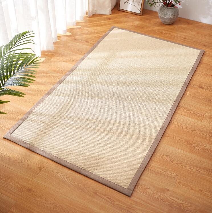 Bamboo Carpet Japanese Tatami Mat Design Area Rugs Breathable Bedroom Living Room Anti-Skid Washable Home Floor Rug Rectangle