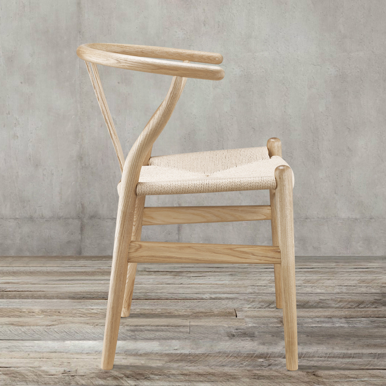 Wooden Wishbone Chair Hans Wegner Y Chair Solid OAK Wood Dining Room Furniture Luxury Dining Chair Armchair Classic Design