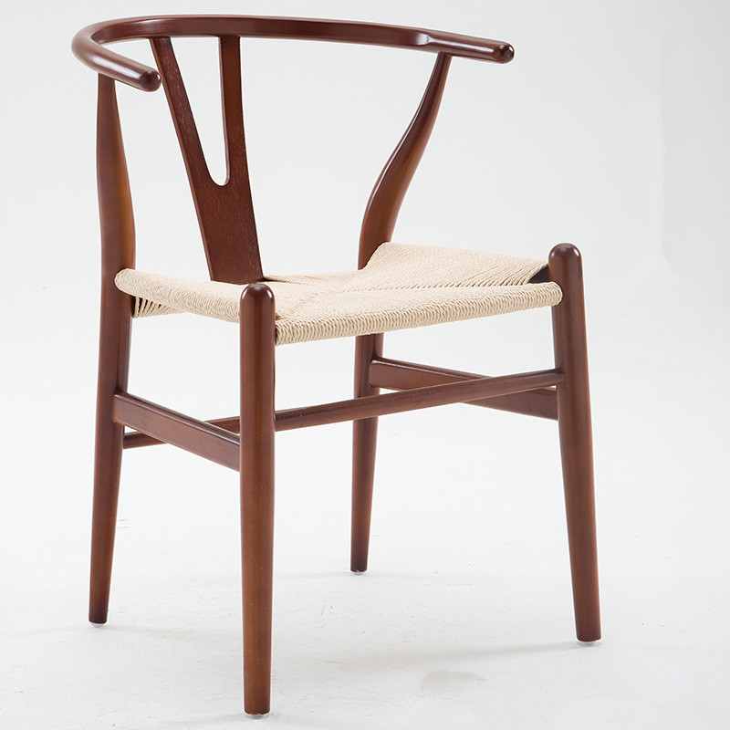 Modern Hans Wegner Wishbone Dining Chair Beech Wood Walnut/Red Brown/Natural Finish Y Chair For Cafe Furniture Wooden Armchair