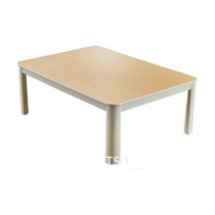 Kotatsu Japanese Table Top Reversible Natural/Yellow Rectangle 105x75cm Kotatsu Foot Warmer Heated Floor Low Tea Table No Heater