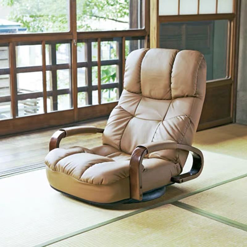 Floor Reclining Swivel Chair 360 Degree Rotation Japanese Style Living Room Furniture Modern Design ArmChair Chaise Lounge