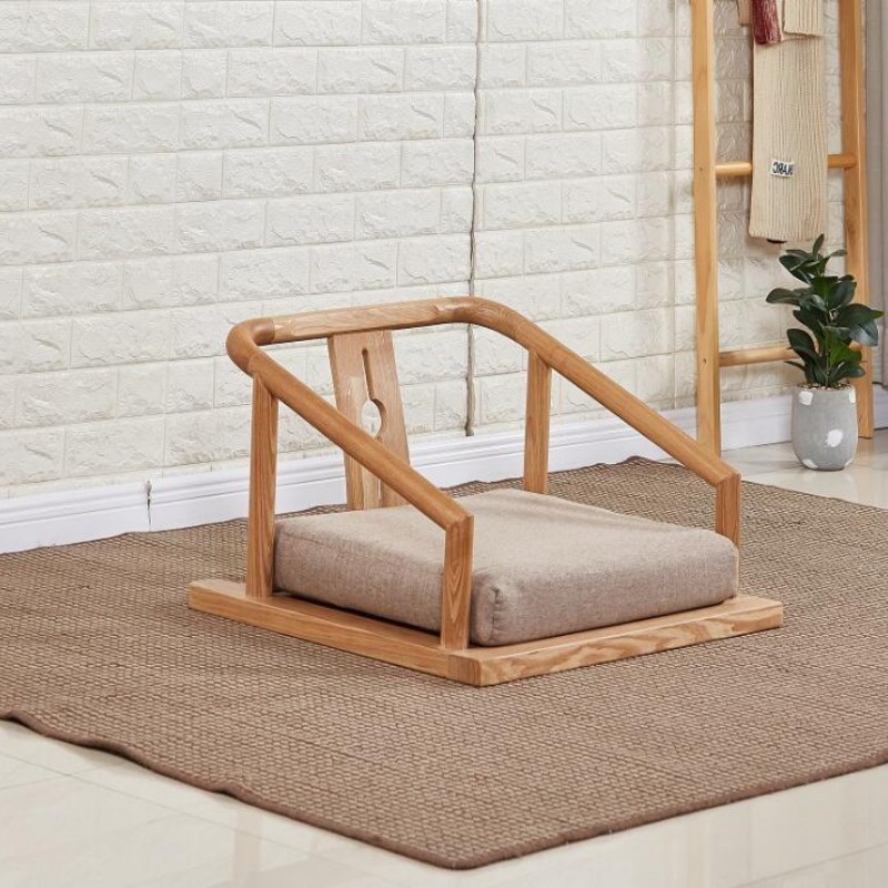 Tatami Legless Floor Zaisu Chairs Armchair Asian Furniture in Traditional Japanese Sitting Style Seat for Tatami Living Room