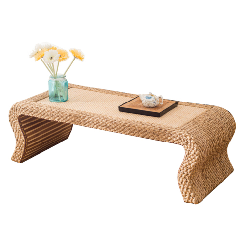 straw/rattan tea table