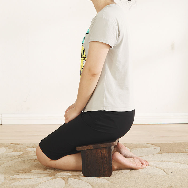 Folding Legs Portable Meditation Kneeling Bench Solid Wood Ergonomic Seat Zen Bench Stool for Meditations, Yoga, Prayer, Seiza