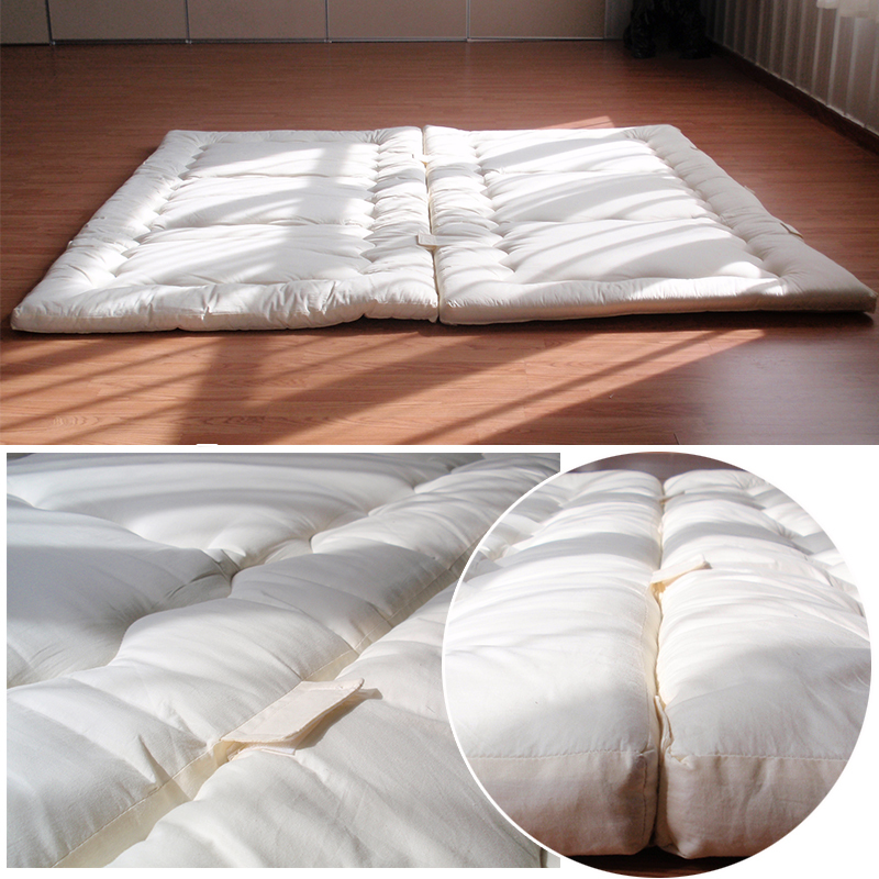 Japanese Futon Mattress and Foldable Tatami Mat Floor Sleeping Mat Sikibuton Igusa Natural