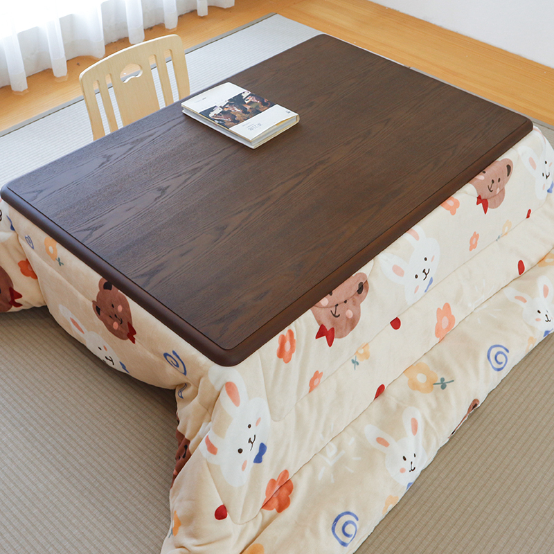 Japanese Style Kotatsu Foot Warmer Heated Table Rectangle 120cm Home Furniture Modern Wood Living Room Floor Coffee Table Wooden