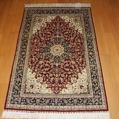 4x6 Tapis en soie fait à la main