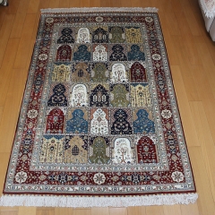 Tapis en soie fait à la main