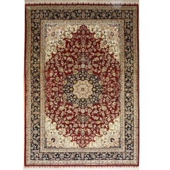 4x6 Tapis en soie fait à la main