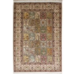 4x6 Tapis en soie fait à la main