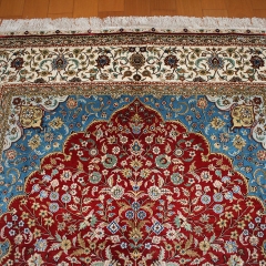 Tapis en soie fait à la main