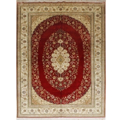 Tapis en soie fait à la main