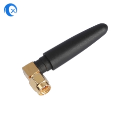 2.4 GHz 2 dBi WiFi antenna with fixed right-angle SMA connector