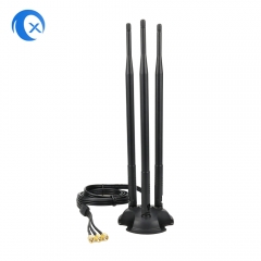 2.4G/5g Triple 7dBi Antenna WiFi Bluetooth Wireless Extender Magnetic Mount Antenna with RP-SMA Male Connector