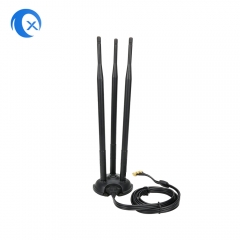 2.4G/5g Triple 7dBi Antenna WiFi Bluetooth Wireless Extender Magnetic Mount Antenna with RP-SMA Male Connector