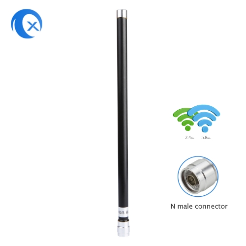 2.4 GHz fiberglass antenna, N plug, 3 dBi gain