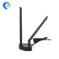 2.4/5.8G Dual-band 5dBi high gain magnetic mount WiFi extender replaceable antenna with RG174 cable for AP PC PCI card
