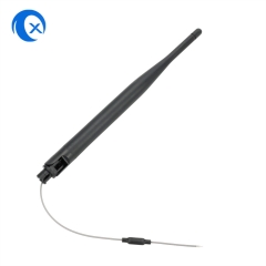Bayonet Type Mount 2.4GHz 5dBi WiFi Dipole Whip Antenna with Flying Lead and Ferrite