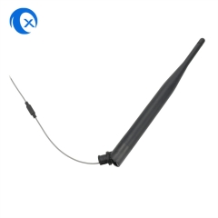 Bayonet Type Mount 2.4GHz 5dBi WiFi Dipole Whip Antenna with Flying Lead and Ferrite