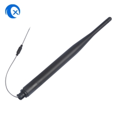 Bayonet Type Mount 2.4GHz 5dBi WiFi Dipole Whip Antenna with Flying Lead and Ferrite