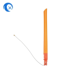 2.4G/5.8g Dual-Band Omni Directional 5dBi High Gain Orange-Colored External WiFi Antenna with RF Cable U. FL Connector