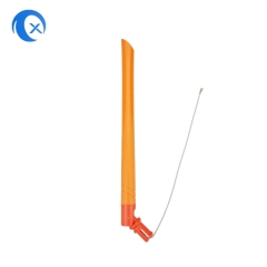 2.4G/5.8g Dual-Band Omni Directional 5dBi High Gain Orange-Colored External WiFi Antenna with RF Cable U. FL Connector