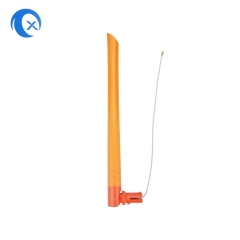 2.4G/5.8g Dual-Band Omni Directional 5dBi High Gain Orange-Colored External WiFi Antenna with RF Cable U. FL Connector
